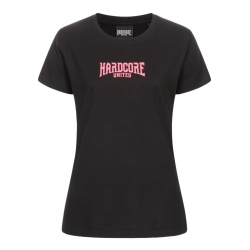 T-SHIRT FEMME GIRLY SKULL HARDCORED UNITED