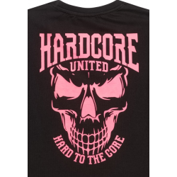 T-SHIRT FEMME GIRLY SKULL HARDCORED UNITED