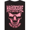 T-SHIRT FEMME GIRLY SKULL HARDCORED UNITED