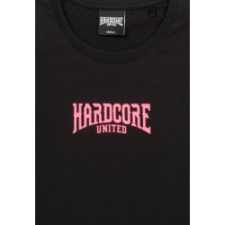 T-SHIRT FEMME GIRLY SKULL HARDCORED UNITED