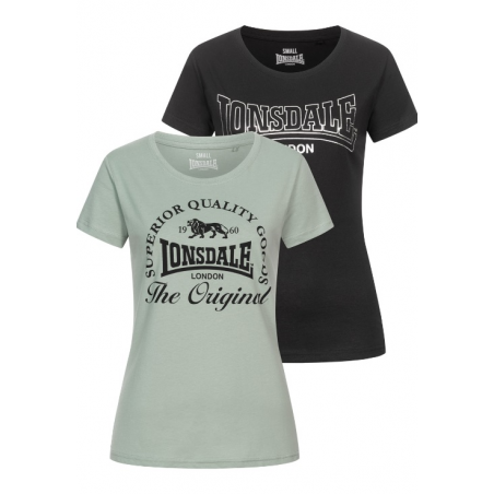 T-SHIRT DOUBLE PACK ROWRAH LONSDALE