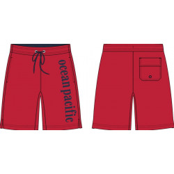 SHORT DE PLAGE BUGGERRU ROUGE OCEAN PACIFIC